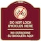 Signmission Do Not Lock Bicycles Here No Estacione Su Bicicleta Aqui Heavy-Gauge Alum, 18" x 18", BU-1818-24148 A-DES-BU-1818-24148 - alternate 1